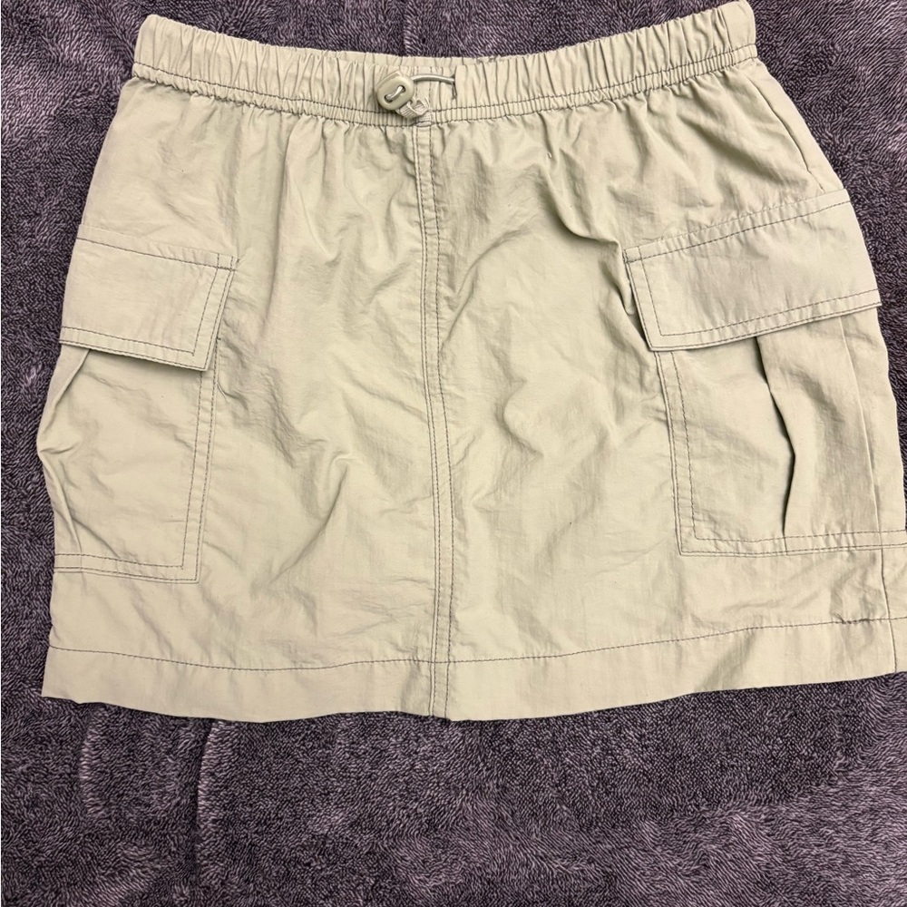 Green Cargo Mini Skirt